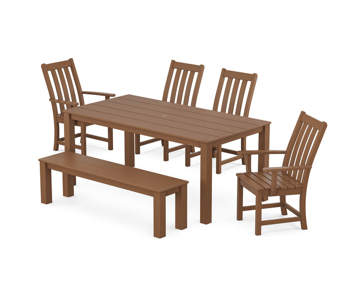 POLYWOOD® Vineyard 6-Piece Parsons Dining Set with Bench