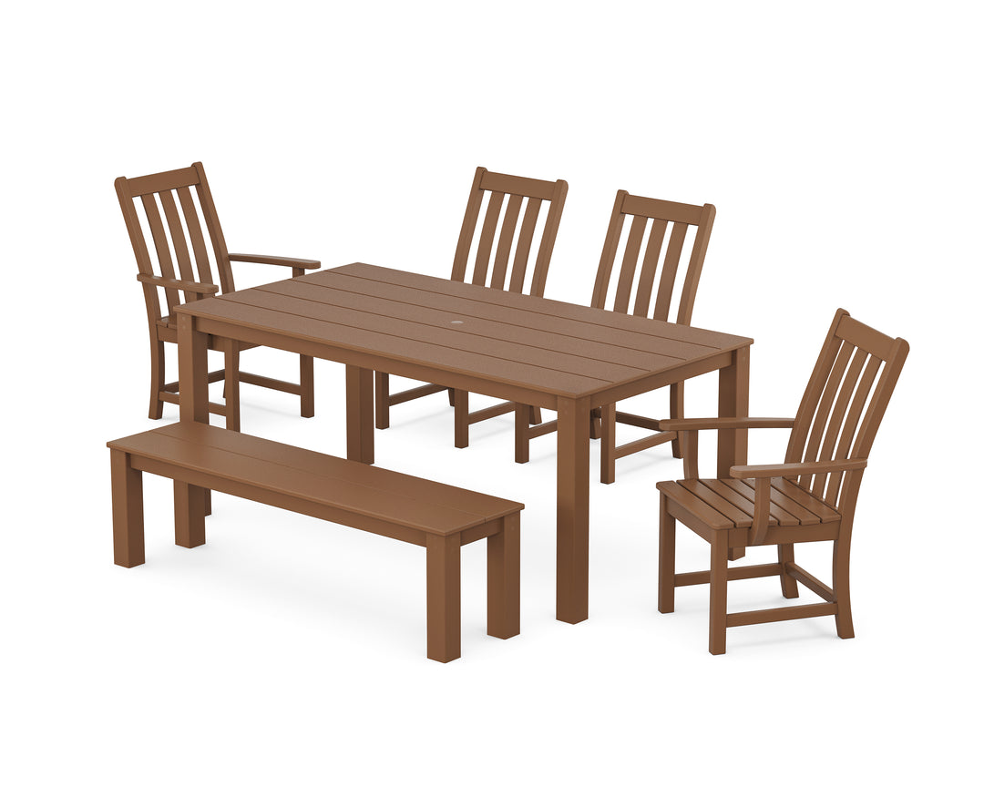 POLYWOOD® Vineyard 6-Piece Parsons Dining Set with Bench