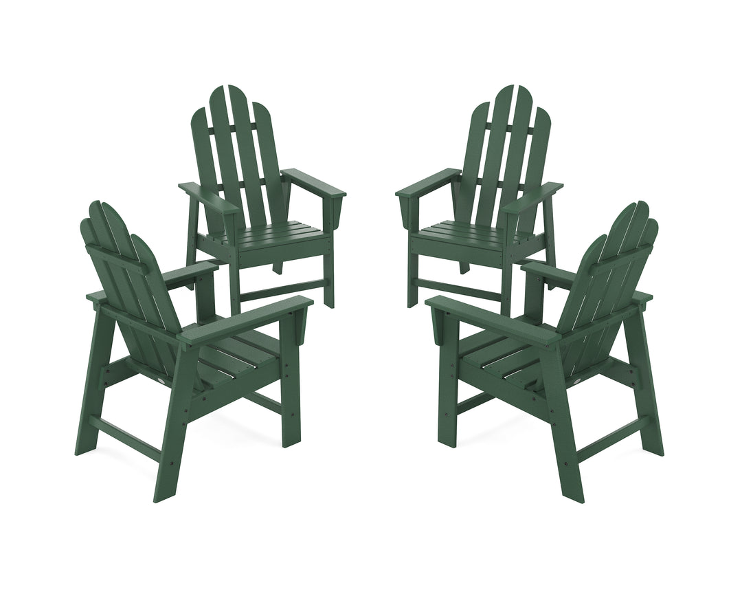 POLYWOOD® Long Island 4-Piece Upright Adirondack Conversation Set