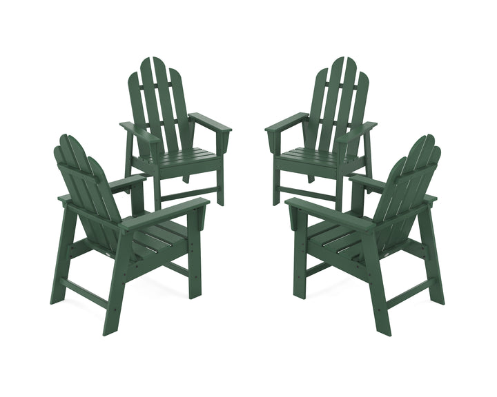 POLYWOOD® Long Island 4-Piece Upright Adirondack Conversation Set