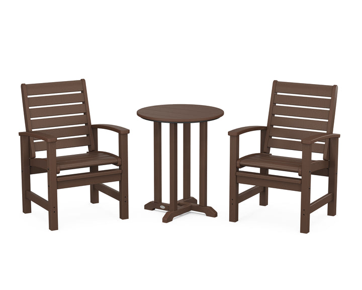 POLYWOOD® Signature 3-Piece Round Farmhouse Bistro Dining Set