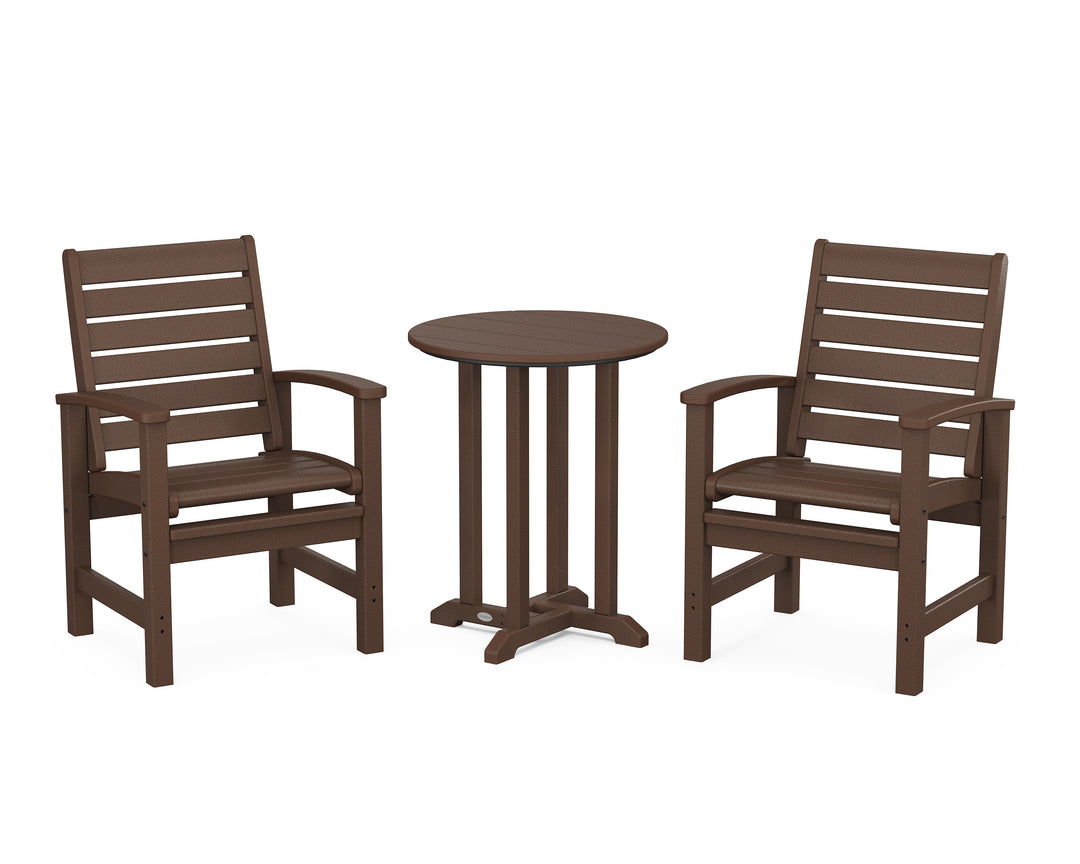 POLYWOOD® Signature 3-Piece Round Farmhouse Bistro Dining Set