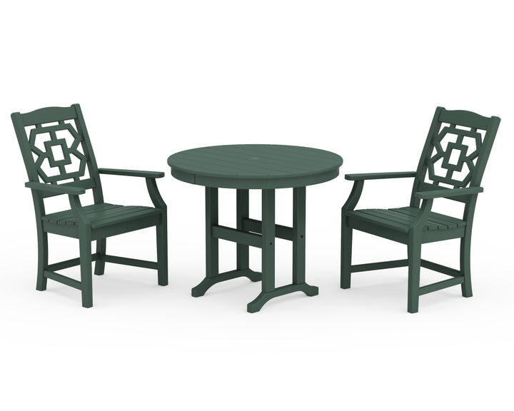 Martha Stewart by POLYWOOD® Chinoiserie 3-Piece Farmhouse Dining Set