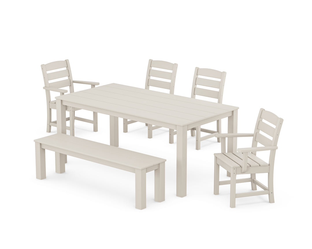 POLYWOOD® Lakeside 6-Piece Parsons Dining Set with Bench