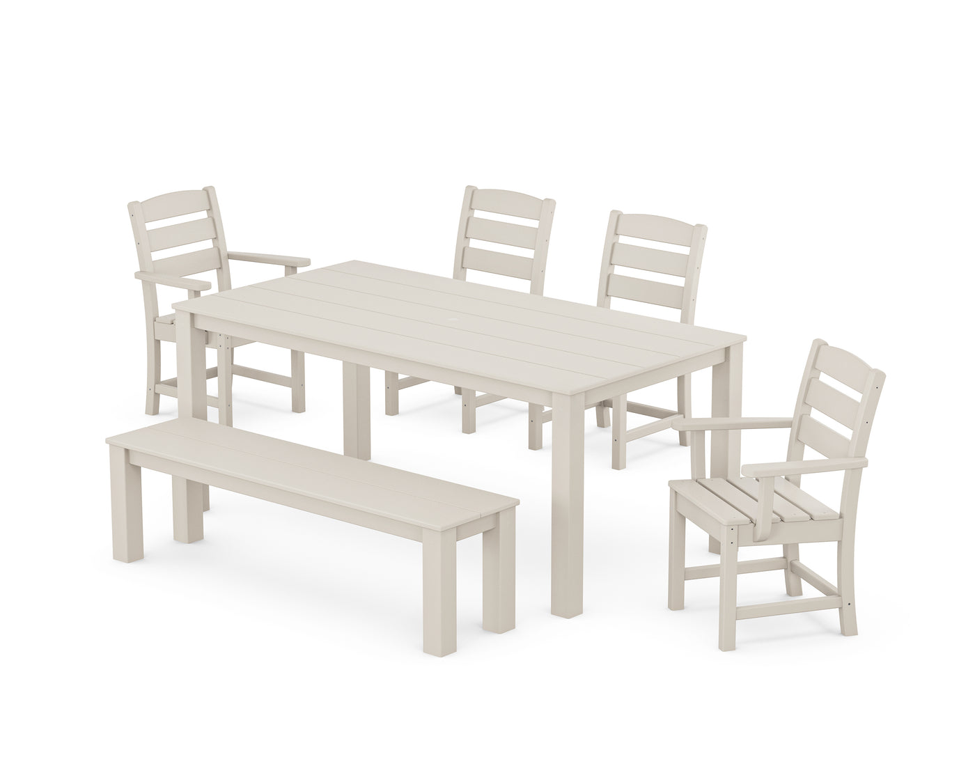 Lakeside 6-Piece Parsons Dining Set with Bench