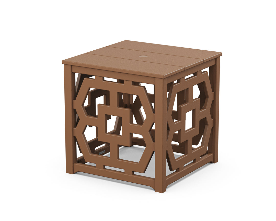 Martha Stewart by POLYWOOD® Chinoiserie Umbrella Stand Accent Table