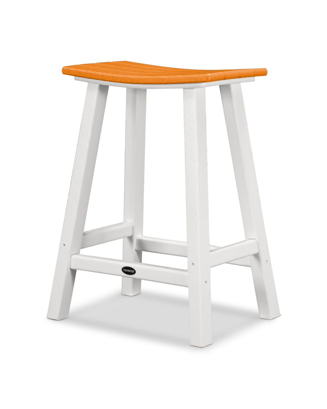 POLYWOOD® Contempo 24" Saddle Counter Stool