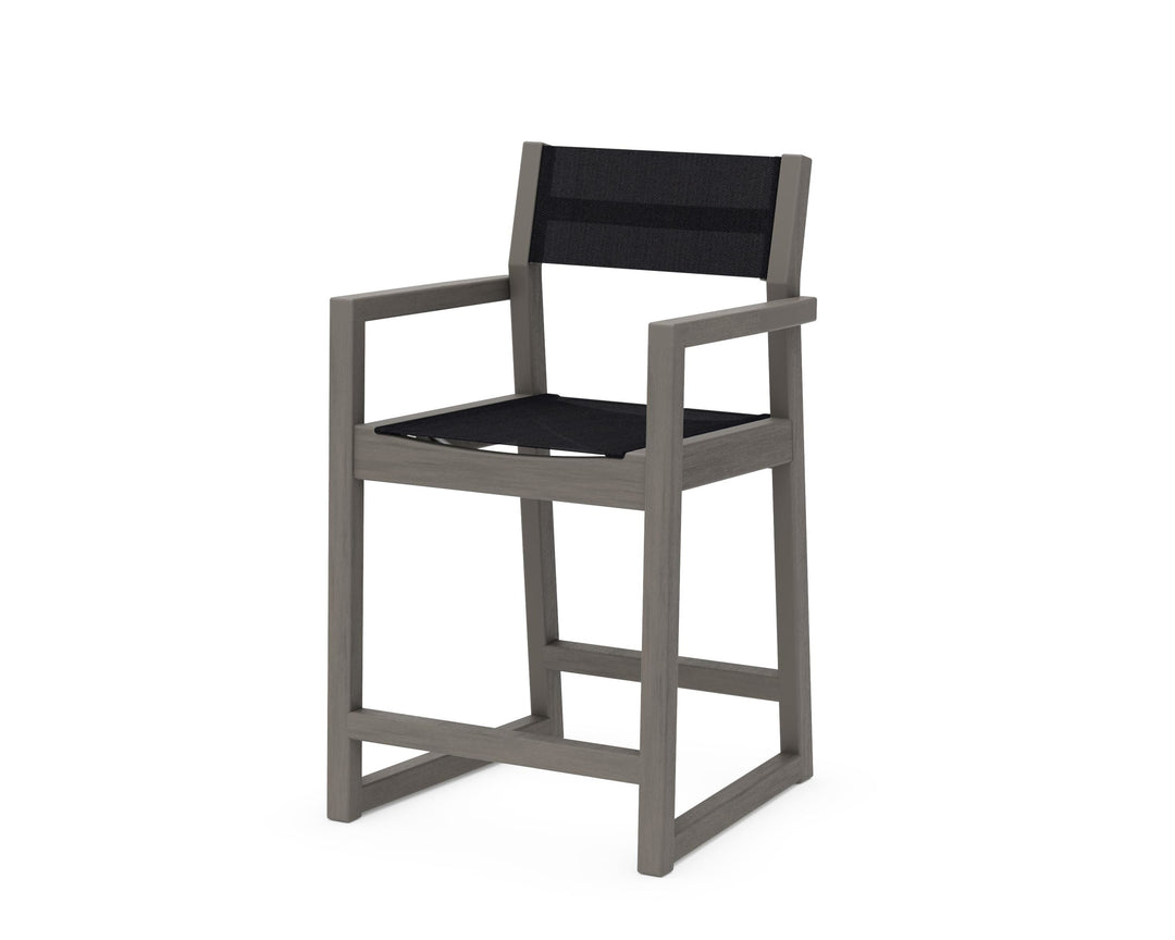 POLYWOOD® EDGE Sling Counter Arm Chair