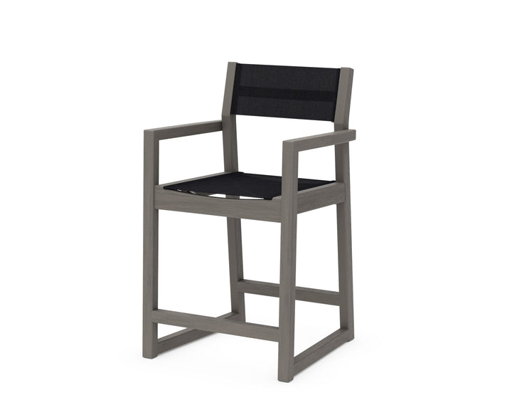 POLYWOOD® EDGE Sling Counter Arm Chair
