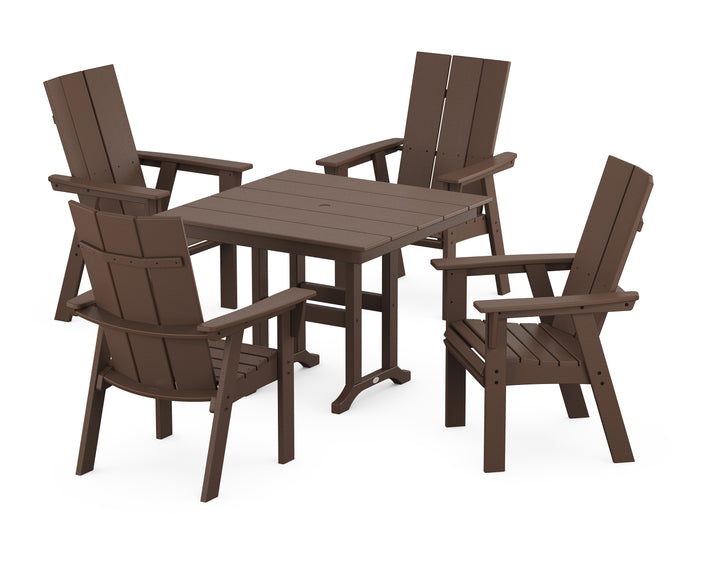 POLYWOOD® Modern Adirondack 5-Piece Farmhouse Dining Set