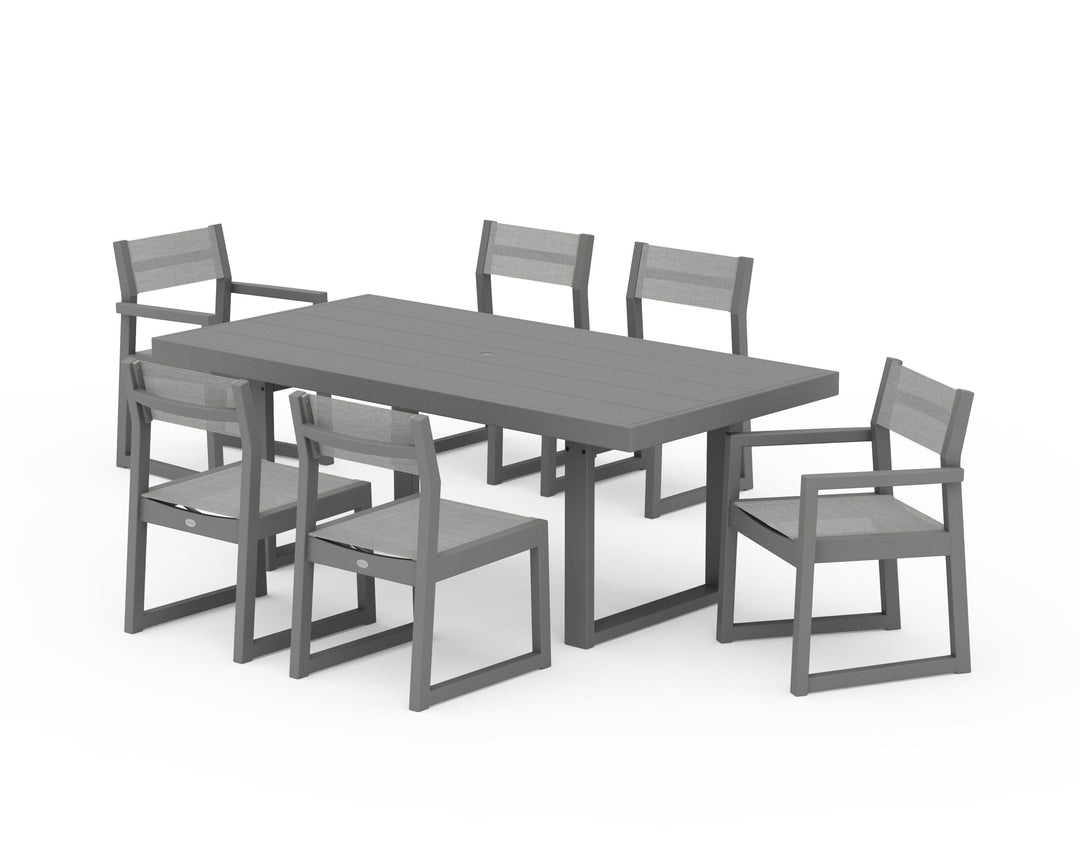 POLYWOOD® EDGE Sling 7-Piece Dining Set
