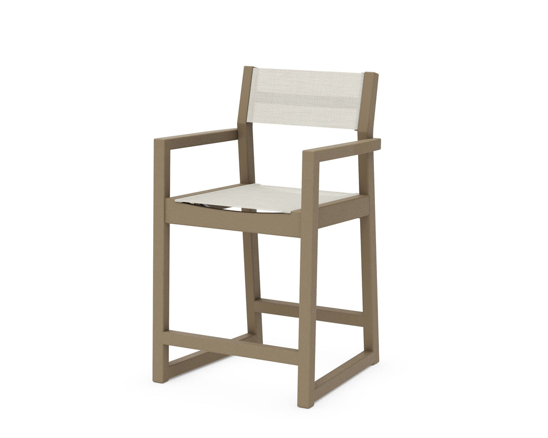 POLYWOOD® EDGE Sling Counter Arm Chair