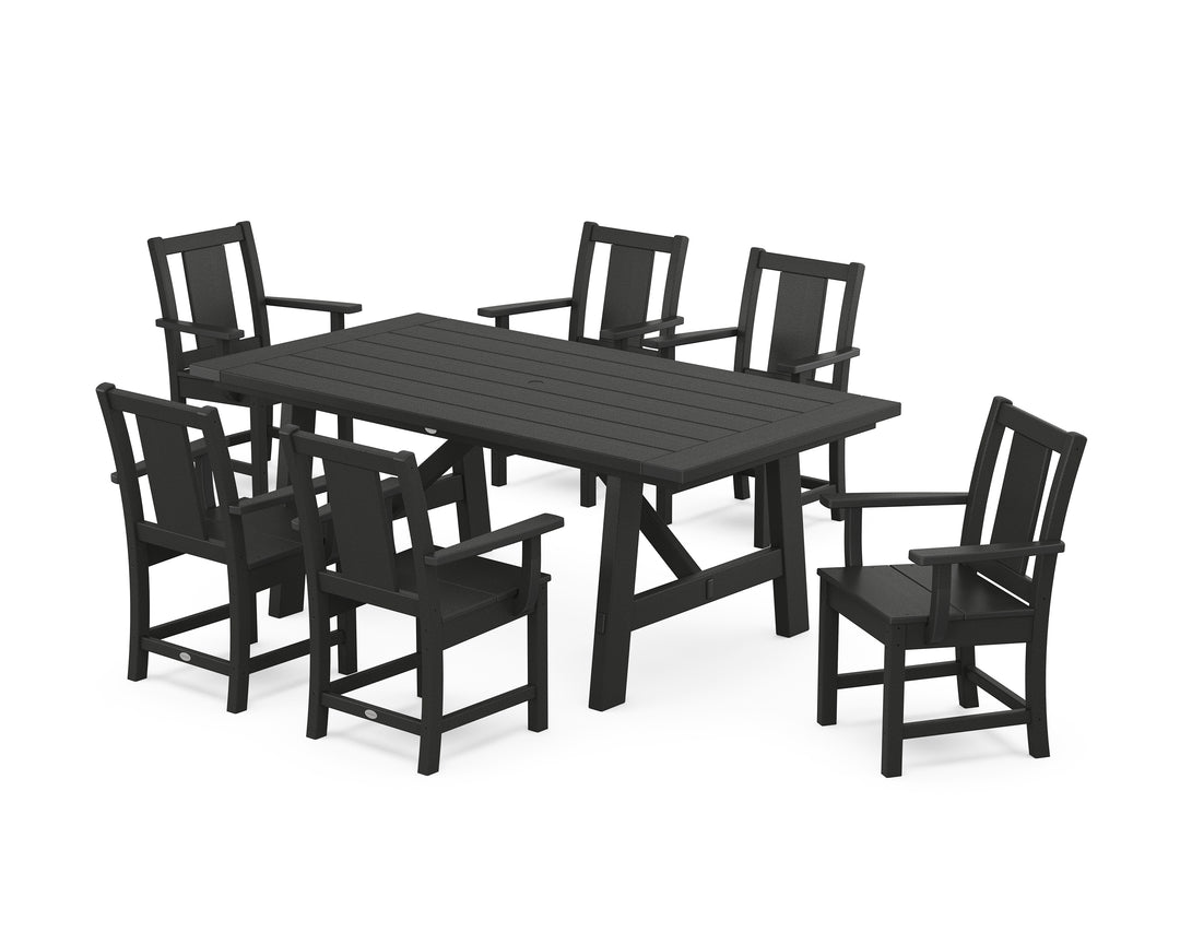 POLYWOOD® Prairie Arm Chair 7-Piece Rustic Farmhouse Dining Set