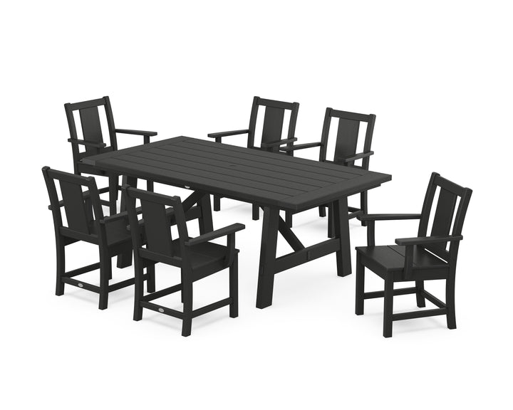 POLYWOOD® Prairie Arm Chair 7-Piece Rustic Farmhouse Dining Set