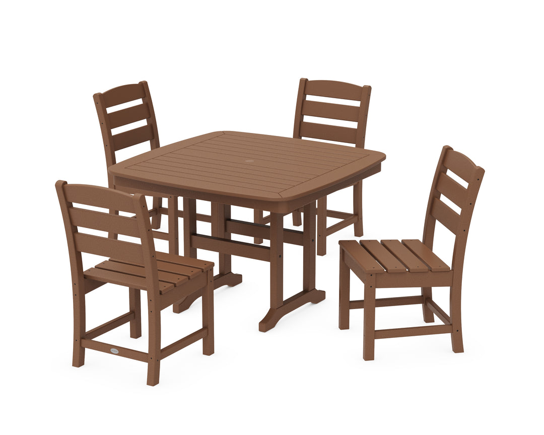 POLYWOOD® Lakeside Side Chair 5-Piece Dining Set with Trestle Legs