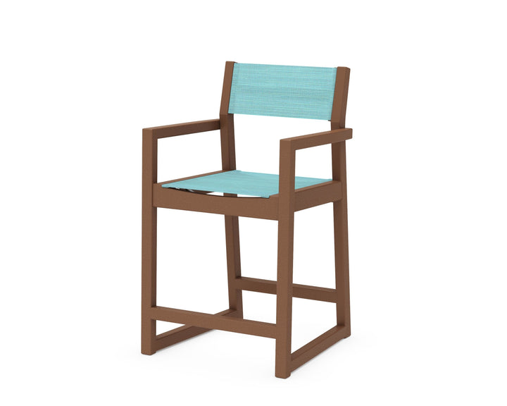 POLYWOOD® EDGE Sling Counter Arm Chair