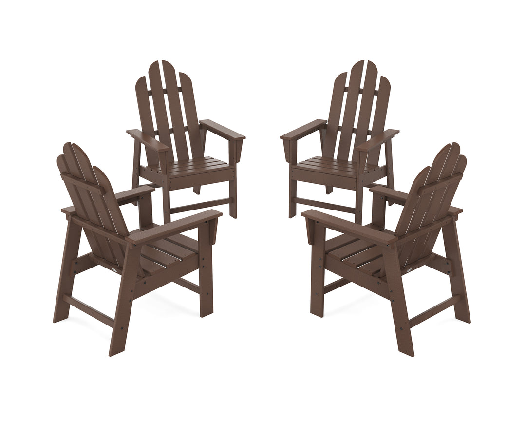 POLYWOOD® Long Island 4-Piece Upright Adirondack Conversation Set