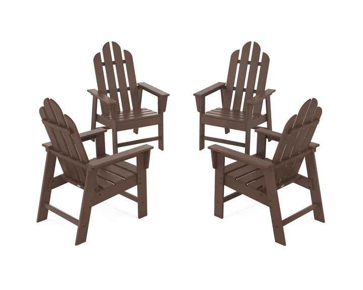 POLYWOOD® Long Island 4-Piece Upright Adirondack Conversation Set