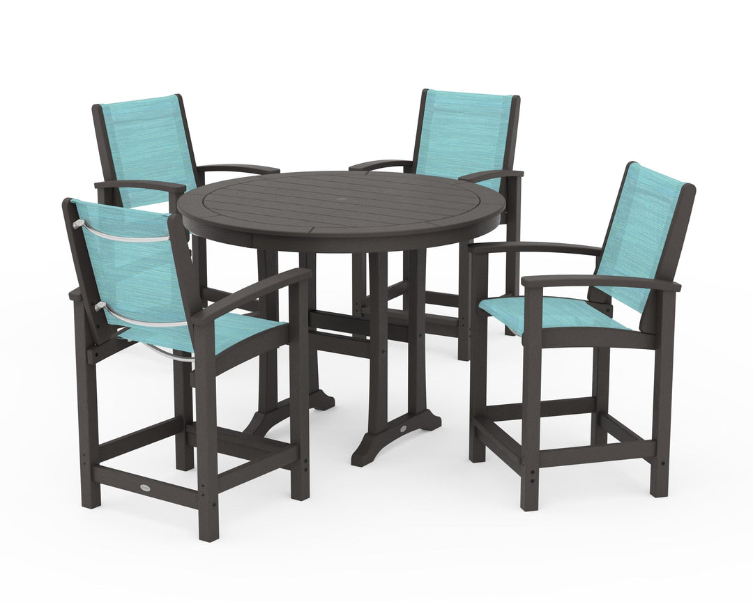 POLYWOOD® Coastal 5-Piece Counter Set
