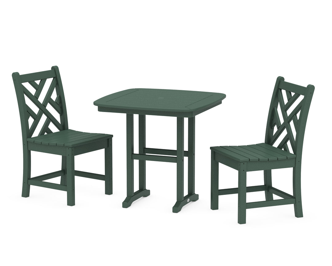 POLYWOOD® Chippendale Side Chair 3-Piece Dining Set