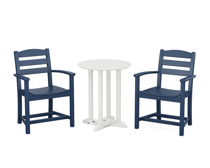 POLYWOOD® La Casa Café 3-Piece Round Bistro Dining Set