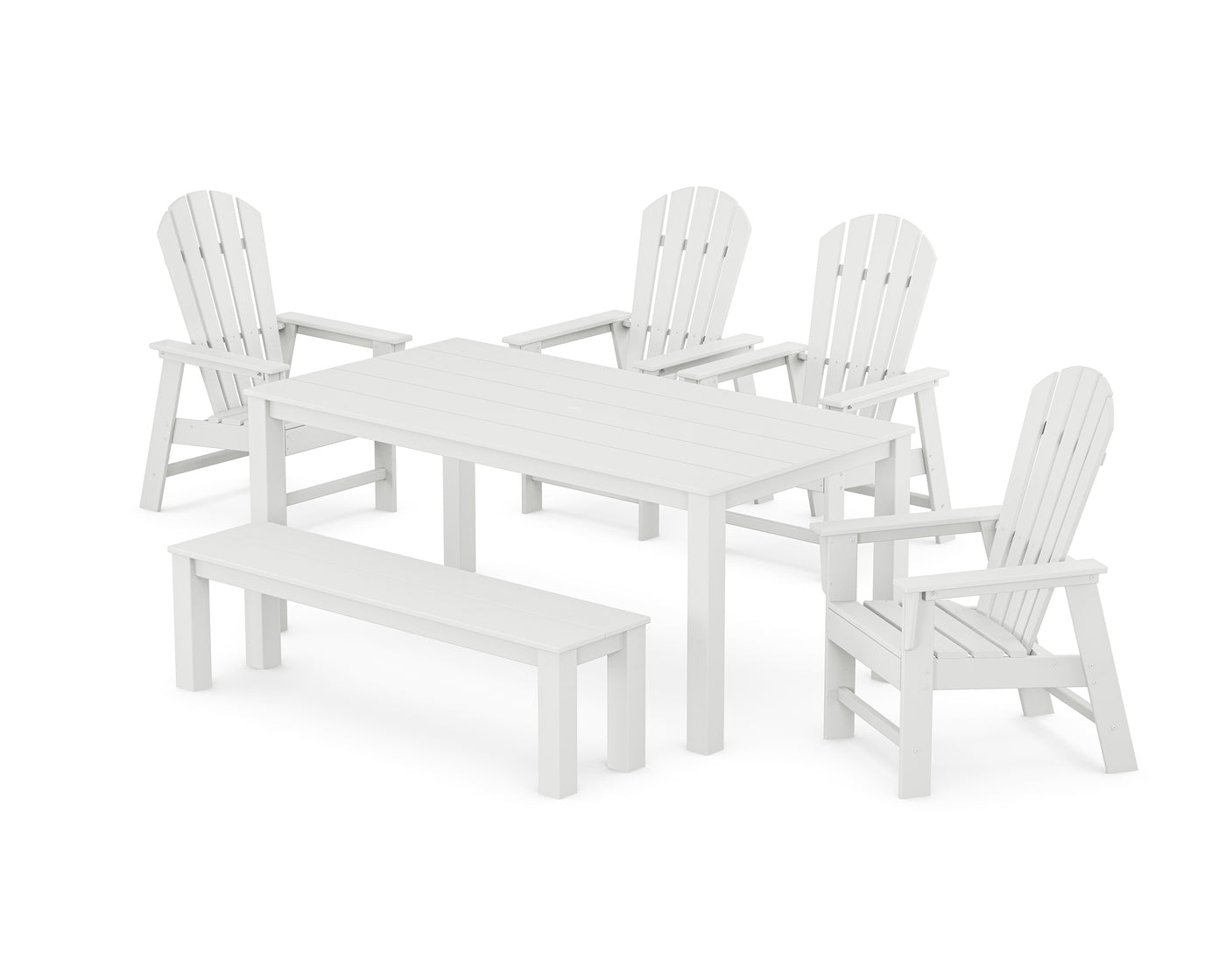 South Beach 6-Piece Parsons Dining Set with Bench