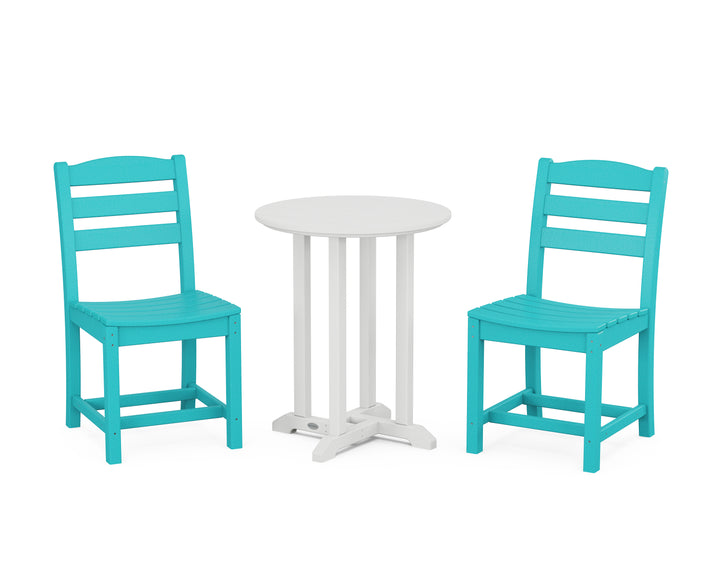 POLYWOOD® La Casa Café Side Chair 3-Piece Round Bistro Dining Set