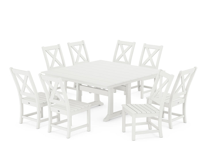 POLYWOOD® Braxton Side Chair 9-Piece Farmhouse Dining Set
