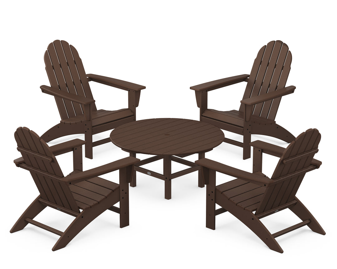 POLYWOOD® Vineyard 5-Piece Adirondack Chair Conversation Set