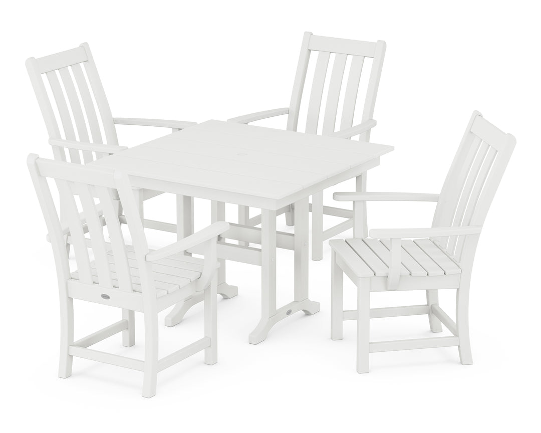 POLYWOOD® Vineyard 5-Piece Farmhouse Dining Set