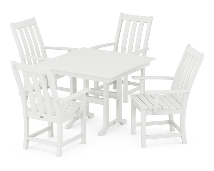 POLYWOOD® Vineyard 5-Piece Farmhouse Dining Set