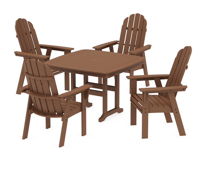 POLYWOOD® Vineyard Curveback Adirondack 5-Piece Dining Set