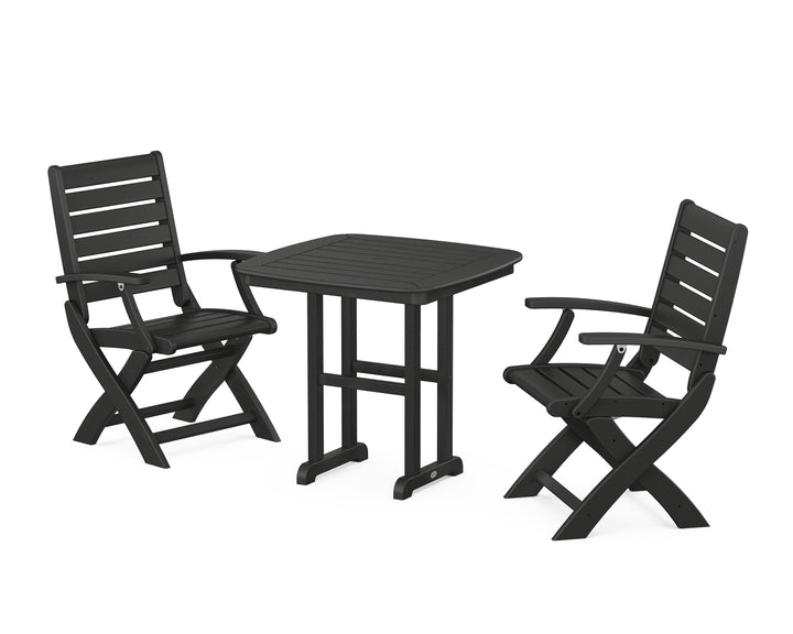 POLYWOOD® Signature Folding Chair 3-Piece Dining Set