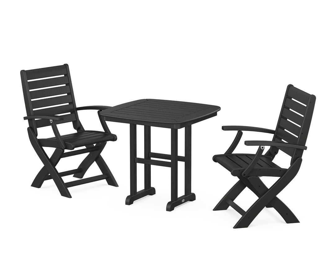 POLYWOOD® Signature Folding Chair 3-Piece Dining Set