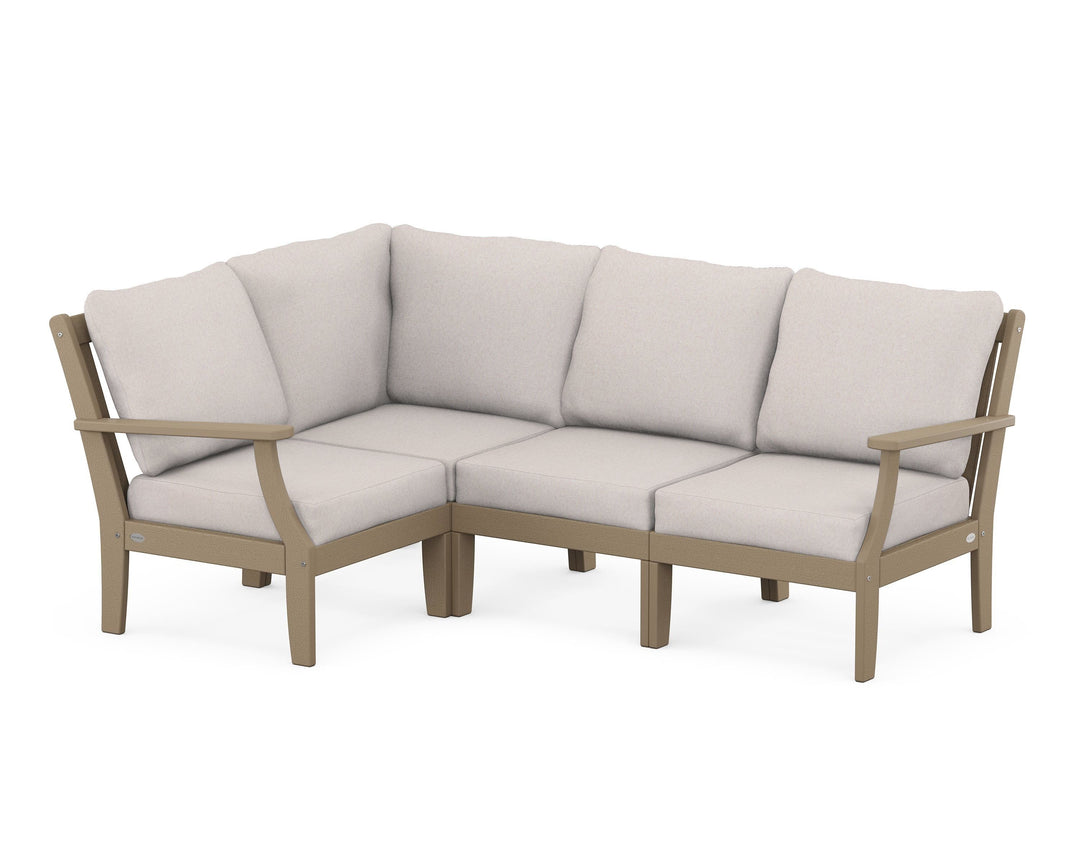 POLYWOOD® Braxton Modular 4-Piece Deep Seating Set