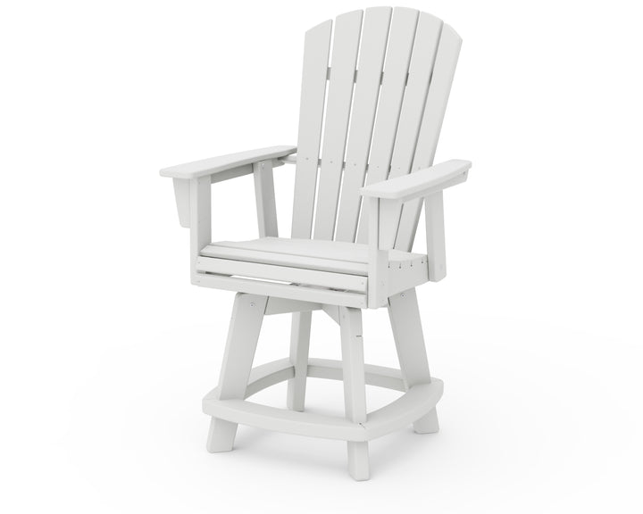 POLYWOOD® Nautical Curveback Adirondack Swivel Counter Chair
