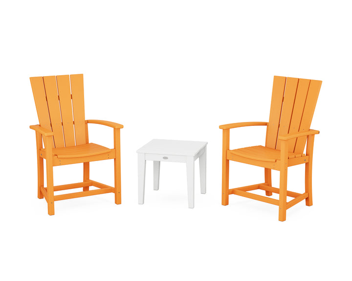 POLYWOOD® Quattro 3-Piece Upright Adirondack Chair Set