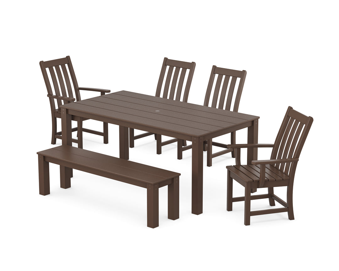 POLYWOOD® Vineyard 6-Piece Parsons Dining Set with Bench