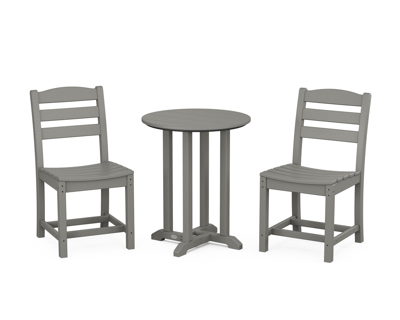 La Casa CafŽ Side Chair 3-Piece Round Bistro Dining Set