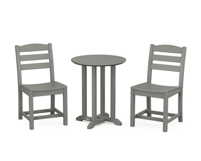 La Casa CafŽ Side Chair 3-Piece Round Bistro Dining Set