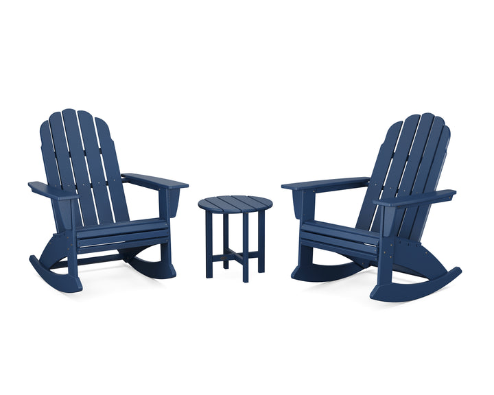 POLYWOOD® Vineyard Curveback 3-Piece Adirondack Rocking Chair Set