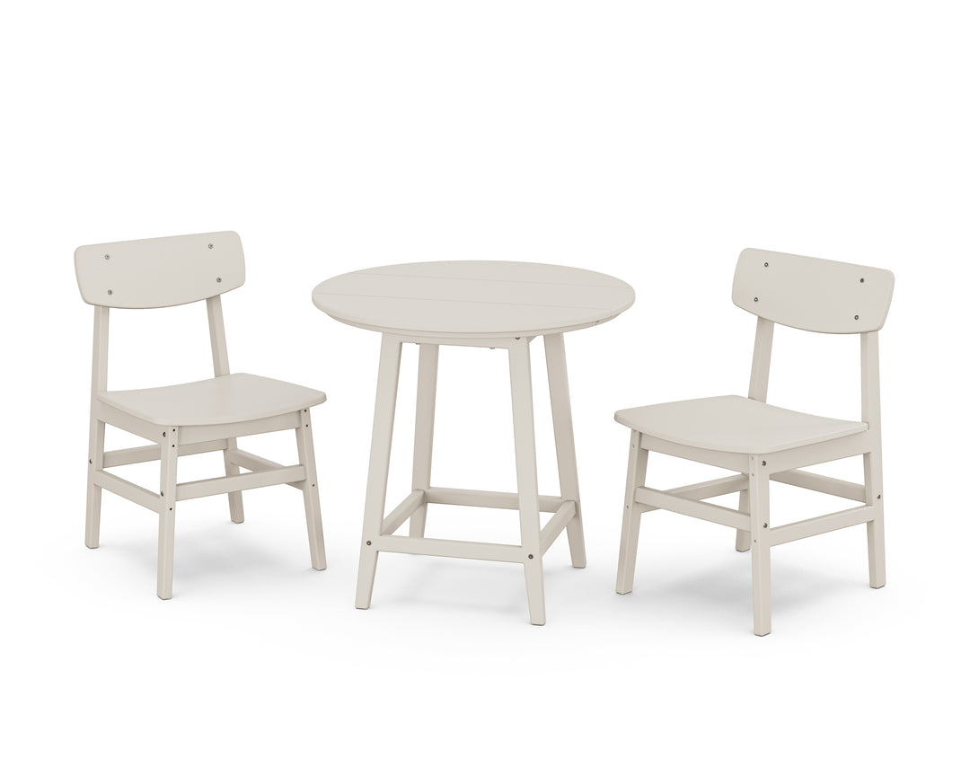 POLYWOOD® Modern Studio Urban Chair 3-Piece Round Bistro Dining Set
