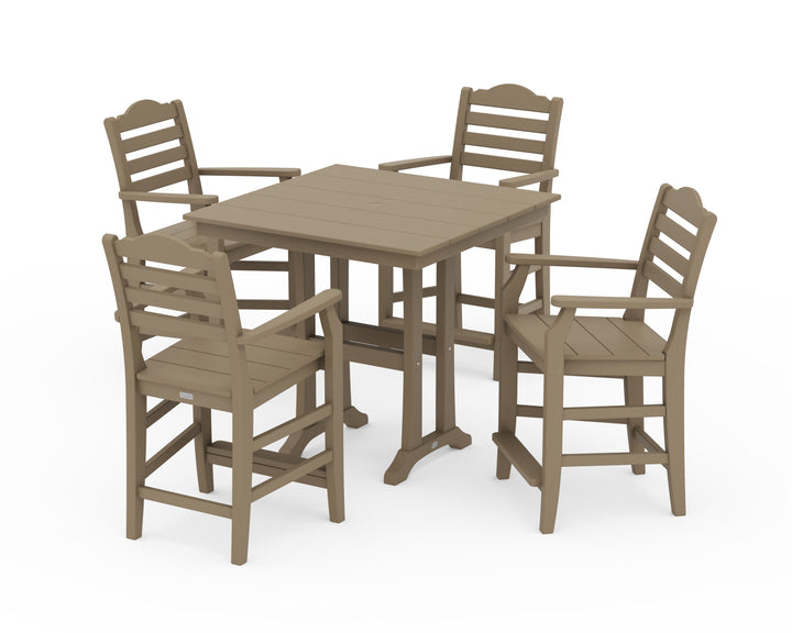 Draper James™ by  POLYWOOD® Savannah 5-Piece Farmhouse Counter Set with Trestle Legs