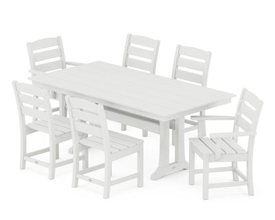 Lakeside 7-Piece Farmhouse Dining Set with Trestle Legs