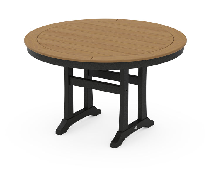 POLYWOOD® Nautical Trestle 48" Round Dining Table