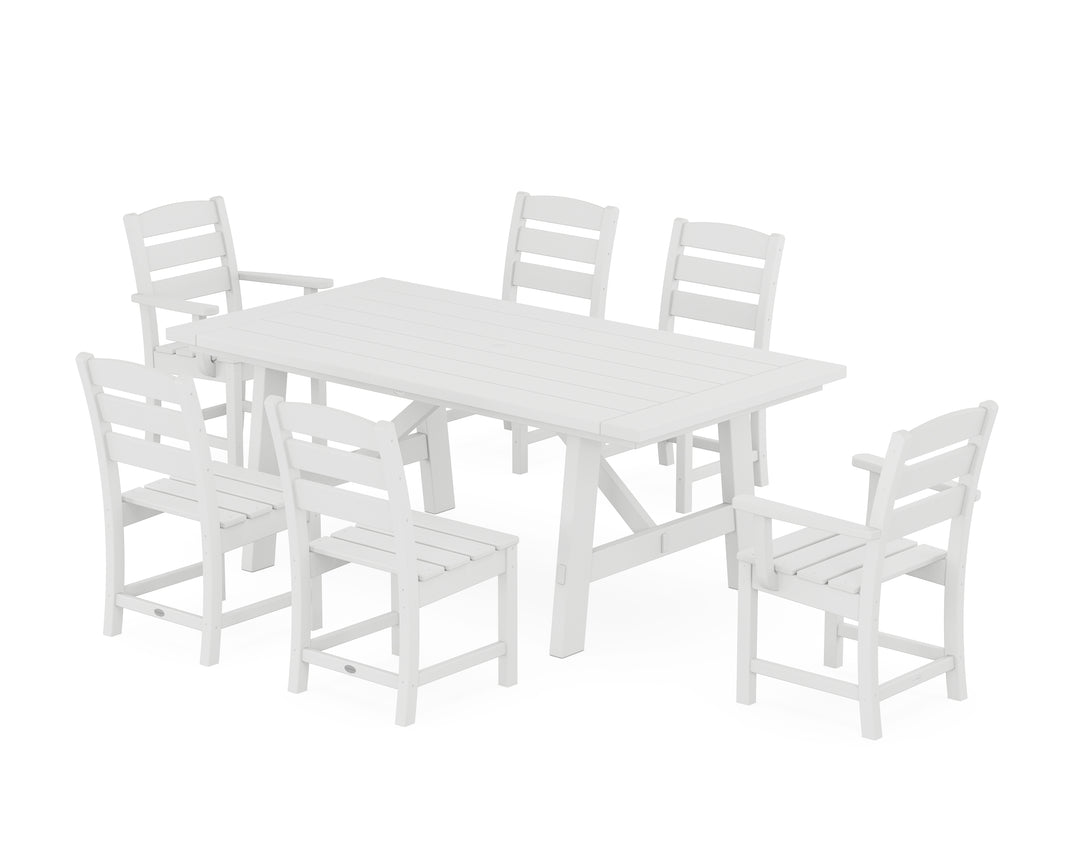 POLYWOOD® Lakeside 7-Piece Rustic Farmhouse Dining Set