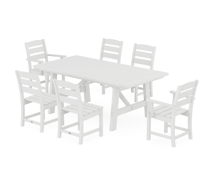 POLYWOOD® Lakeside 7-Piece Rustic Farmhouse Dining Set