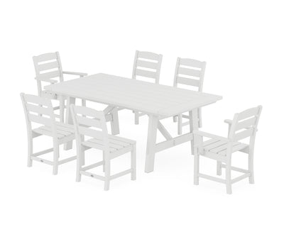 Lakeside 7-Piece Rustic Farmhouse Dining Set