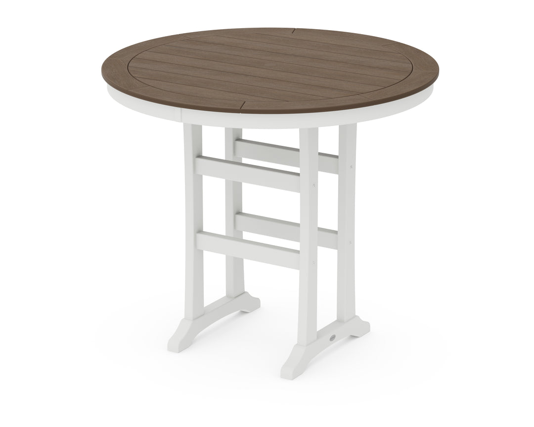 POLYWOOD® Nautical Trestle 48" Round Bar Table