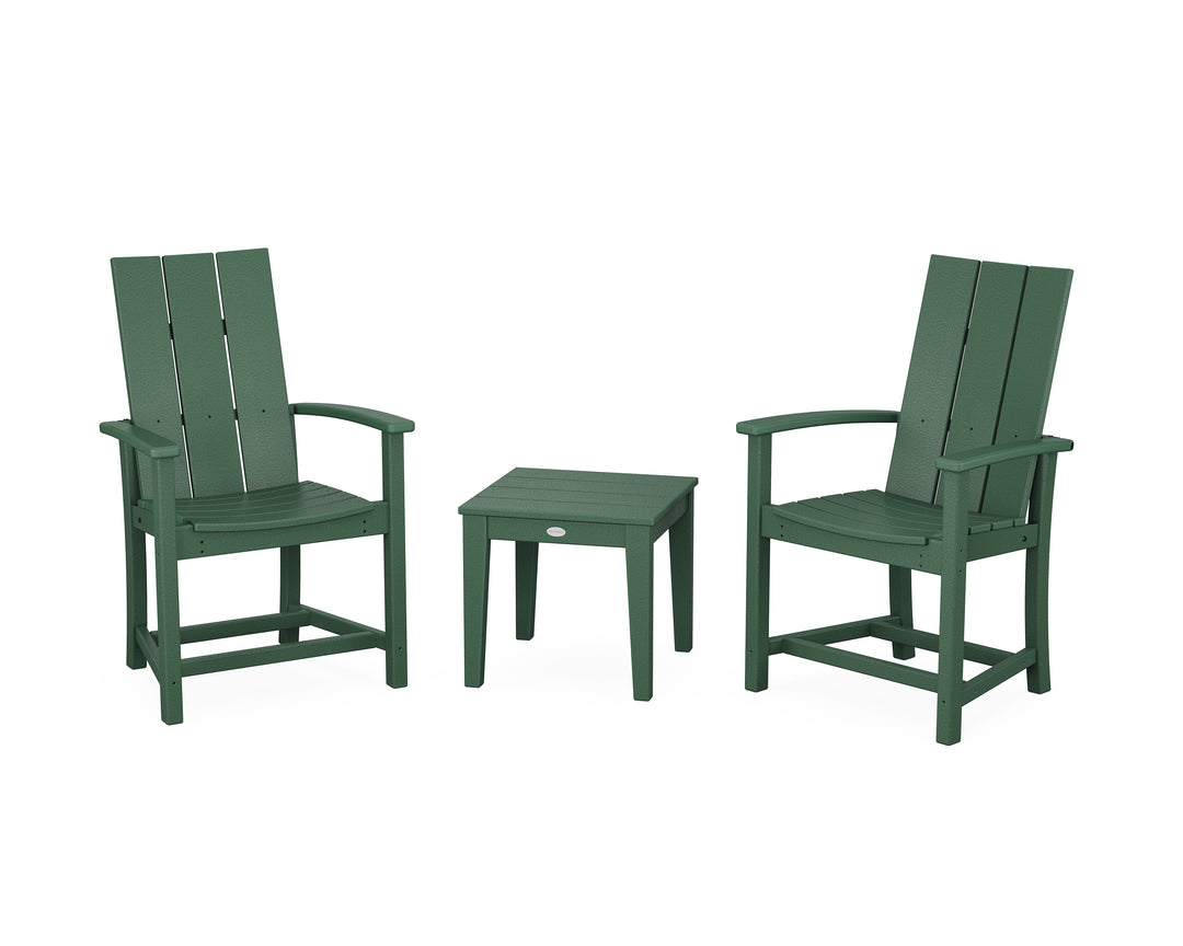 POLYWOOD® Modern 3-Piece Upright Adirondack Chair Set